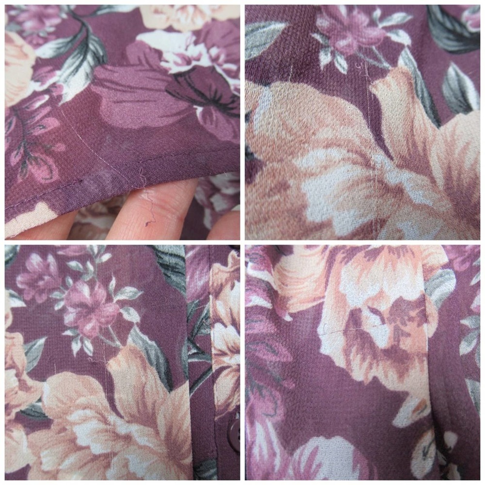 TORRID Sheer Floral Chiffon Hi-Lo Tunic Top V-Neck Tab Sleeve Plus Size 2X - Picture 9 of 11